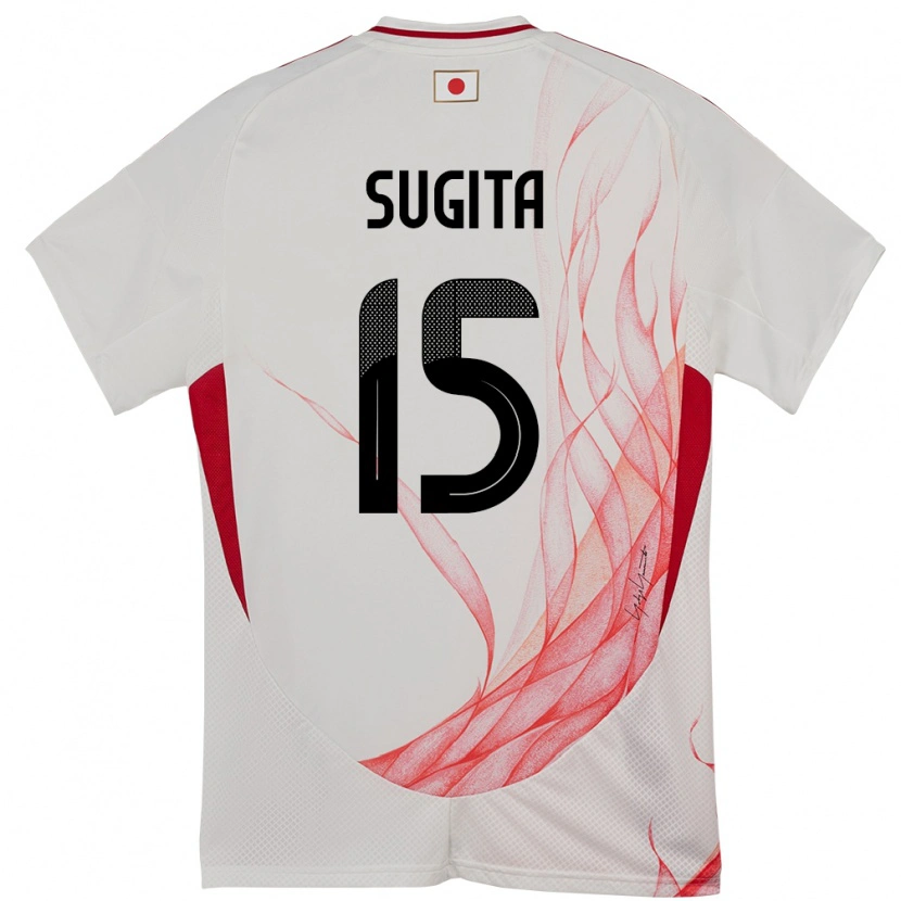 Danxen Män Japan Hina Sugita #15 Vit Bortatröja Matchtröjor 24-26 Tröjor T-Tröja