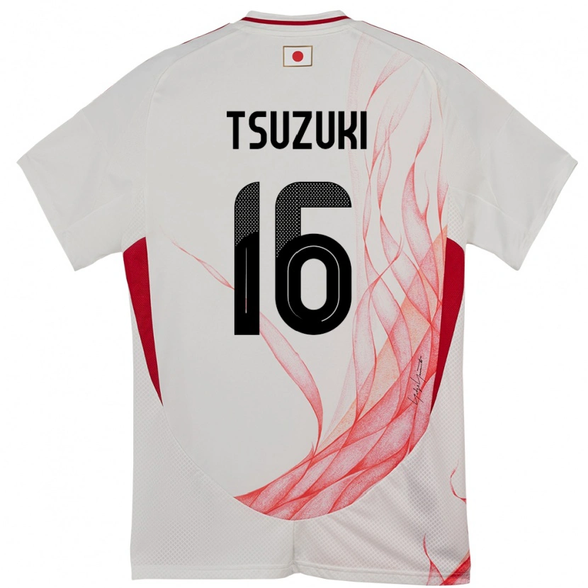 Danxen Män Japan Shunta Tsuzuki #16 Vit Bortatröja Matchtröjor 24-26 Tröjor T-Tröja