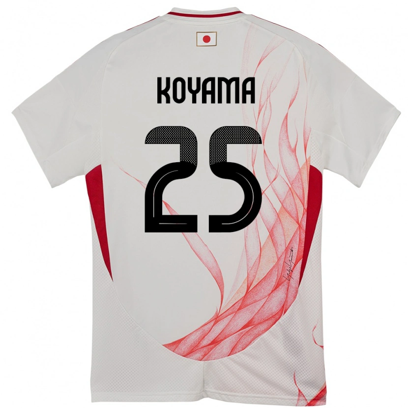 Danxen Män Japan Shinomi Koyama #25 Vit Bortatröja Matchtröjor 24-26 Tröjor T-Tröja