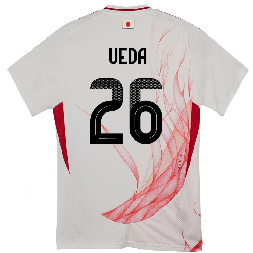 Danxen Män Japan Ayase Ueda #26 Vit Bortatröja Matchtröjor 24-26 Tröjor T-Tröja