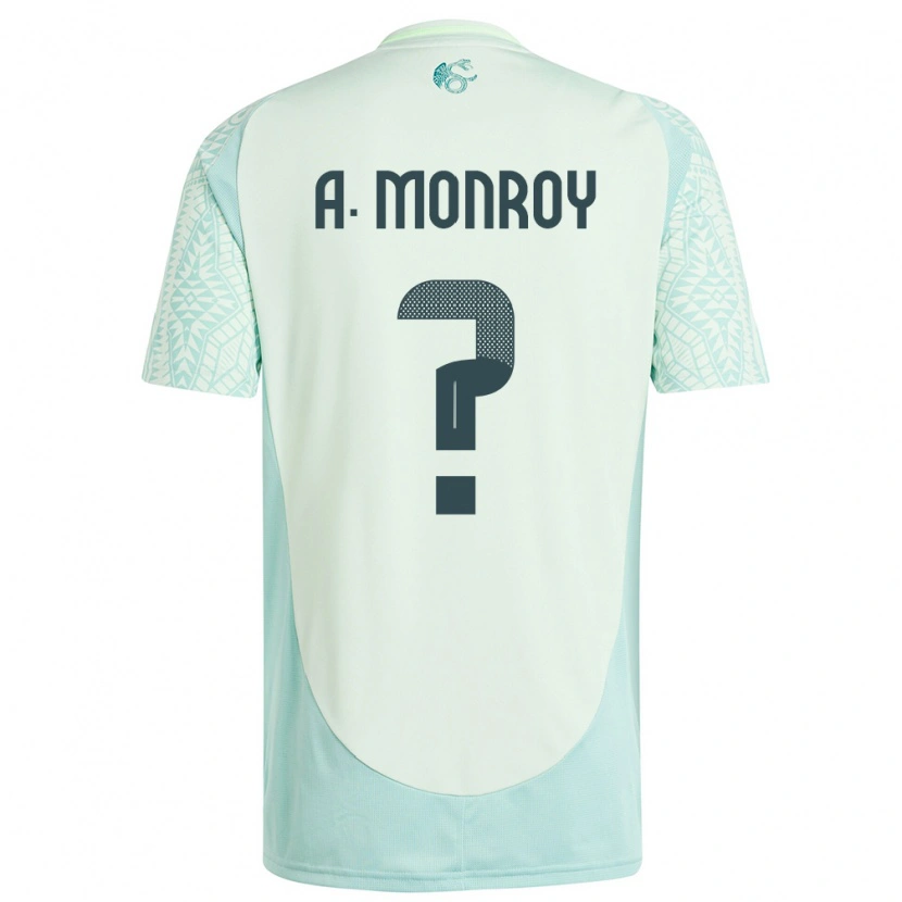 Danxen Män Mexiko Pablo Monroy #0 Linne Grön Bortatröja Matchtröjor 24-26 Tröjor T-Tröja