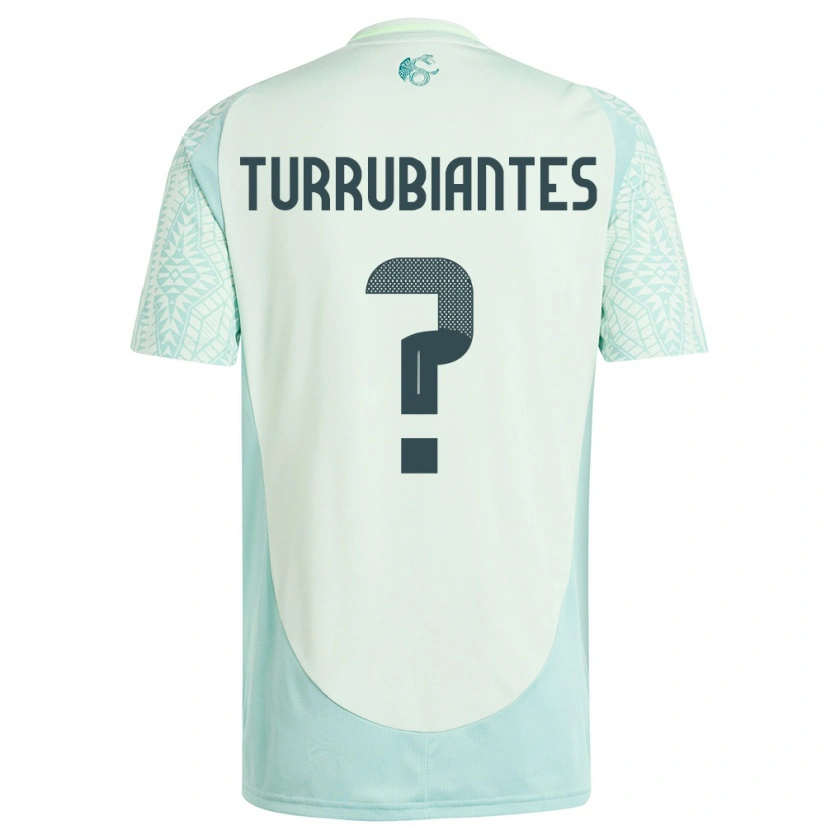 Danxen Män Mexiko Abdon Turrubiantes #0 Linne Grön Bortatröja Matchtröjor 24-26 Tröjor T-Tröja