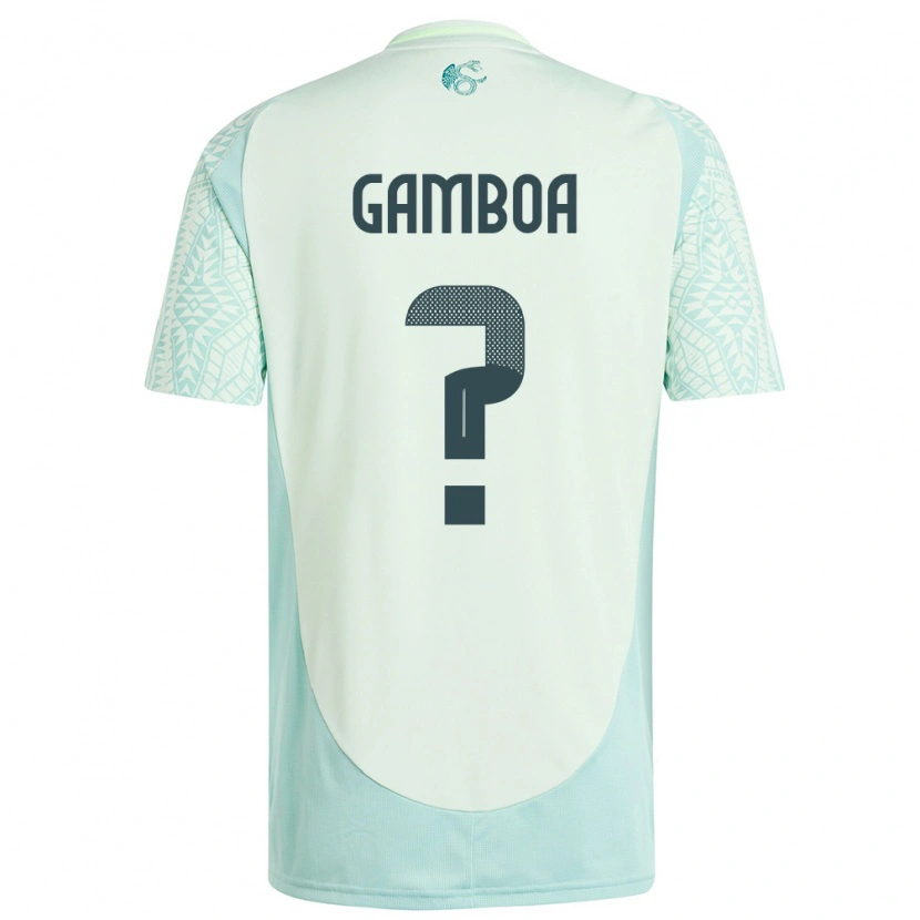 Danxen Män Mexiko Luis Gamboa #0 Linne Grön Bortatröja Matchtröjor 24-26 Tröjor T-Tröja