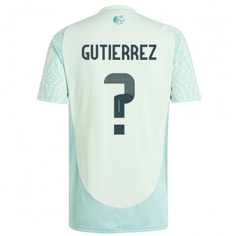 Danxen Män Mexiko Orlando Gutiérrez #0 Linne Grön Bortatröja Matchtröjor 24-26 Tröjor T-Tröja