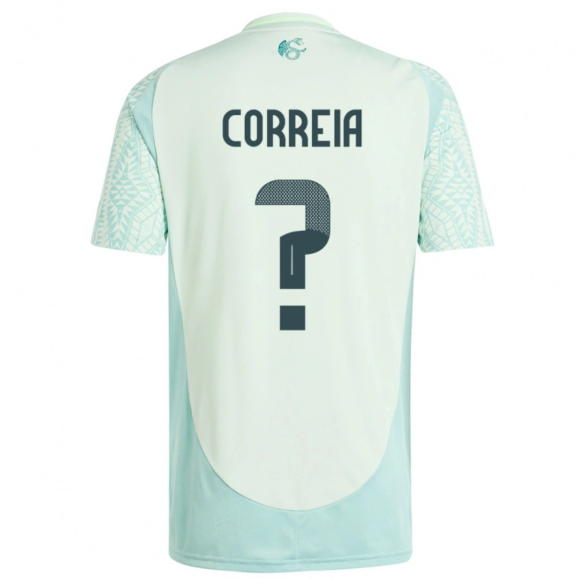 Danxen Män Mexiko Matteo Correia #0 Linne Grön Bortatröja Matchtröjor 24-26 Tröjor T-Tröja