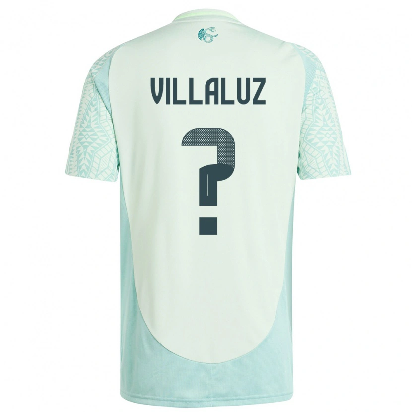 Danxen Män Mexiko César Villaluz #0 Linne Grön Bortatröja Matchtröjor 24-26 Tröjor T-Tröja