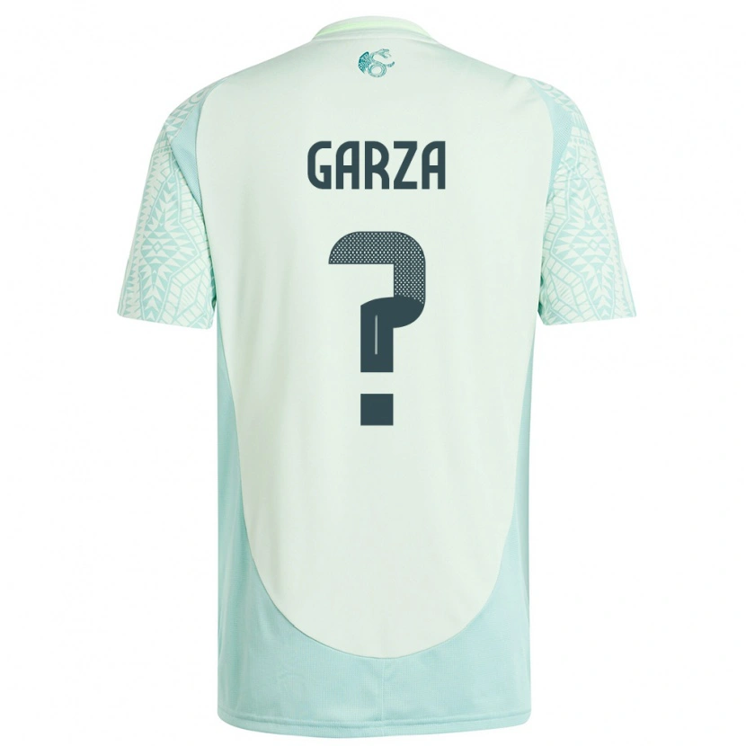 Danxen Män Mexiko Juan Garza #0 Linne Grön Bortatröja Matchtröjor 24-26 Tröjor T-Tröja