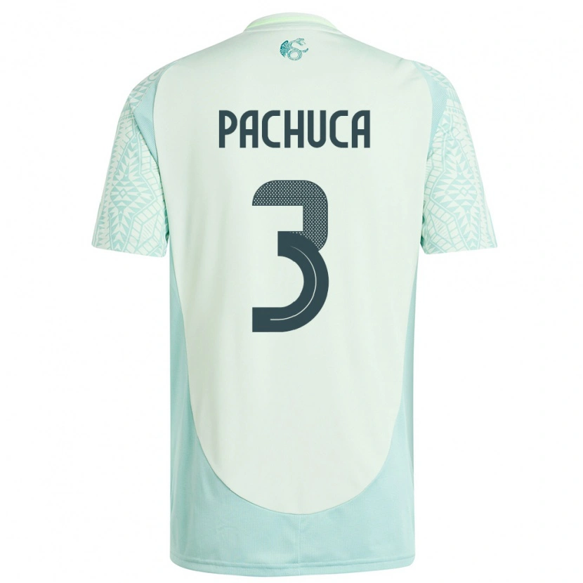 Danxen Män Mexiko José Pachuca #3 Linne Grön Bortatröja Matchtröjor 24-26 Tröjor T-Tröja