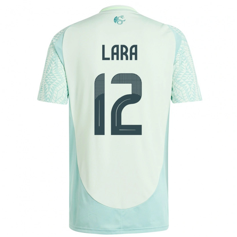 Danxen Män Mexiko Pablo Lara #12 Linne Grön Bortatröja Matchtröjor 24-26 Tröjor T-Tröja