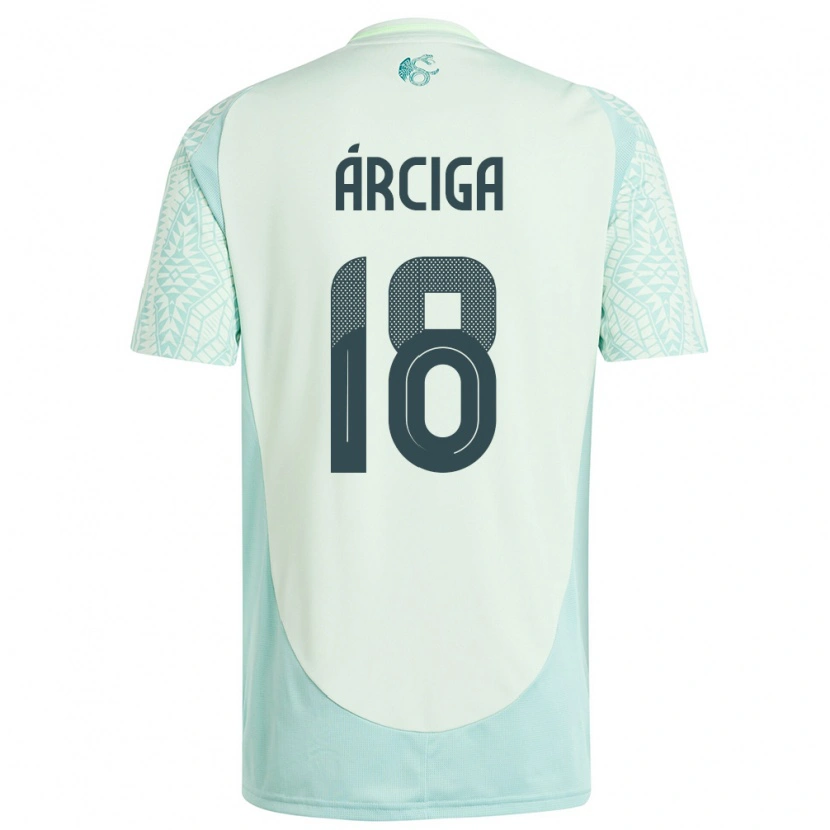 Danxen Män Mexiko Ramiro Árciga #18 Linne Grön Bortatröja Matchtröjor 24-26 Tröjor T-Tröja