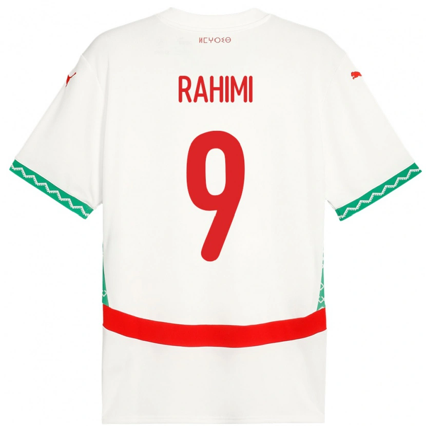 Danxen Män Marocko Soufiane Rahimi #9 Vit Bortatröja Matchtröjor 24-26 Tröjor T-Tröja