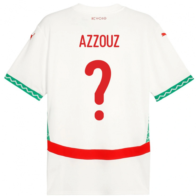 Danxen Män Marocko Youssef Azzouz #0 Vit Bortatröja Matchtröjor 24-26 Tröjor T-Tröja