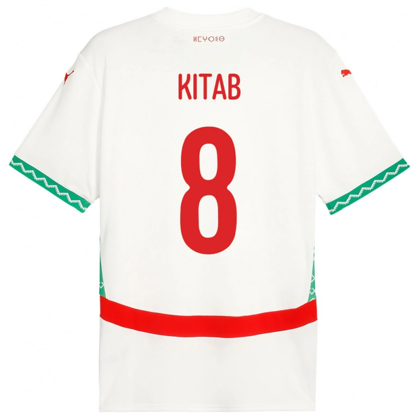 Danxen Män Marocko Bachir Kitab #8 Vit Bortatröja Matchtröjor 24-26 Tröjor T-Tröja