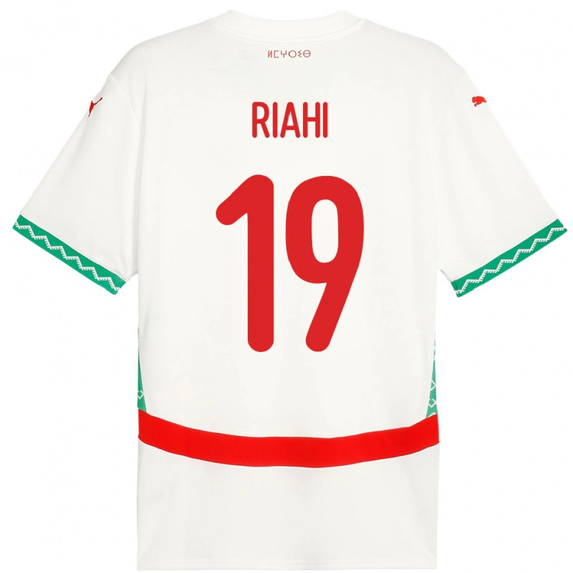 Danxen Män Marocko Imad Riahi #19 Vit Bortatröja Matchtröjor 24-26 Tröjor T-Tröja