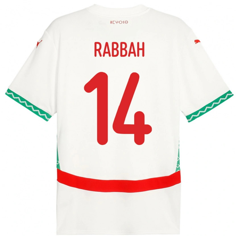 Danxen Män Marocko Aziza Rabbah #14 Vit Bortatröja Matchtröjor 24-26 Tröjor T-Tröja