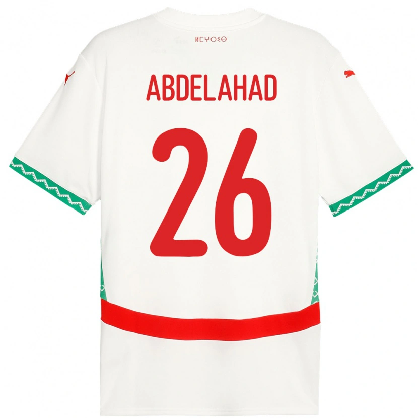 Danxen Män Marocko Imane Abdelahad #26 Vit Bortatröja Matchtröjor 24-26 Tröjor T-Tröja