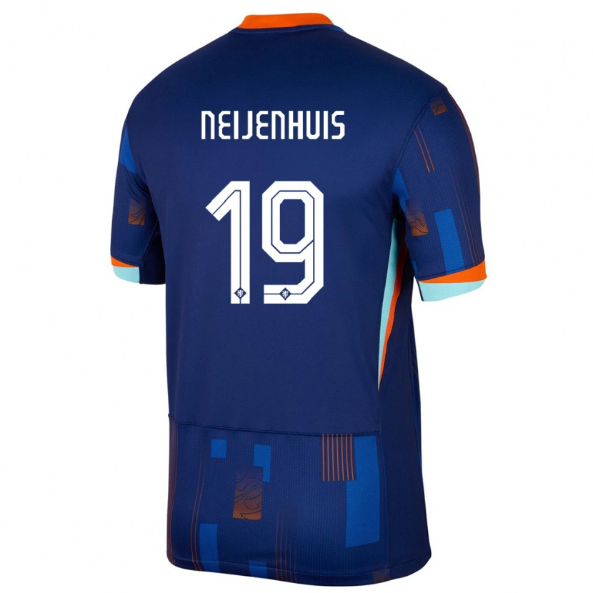 Danxen Män Nederländerna Kelvin Neijenhuis #19 Blå Bortatröja Matchtröjor 24-26 Tröjor T-Tröja