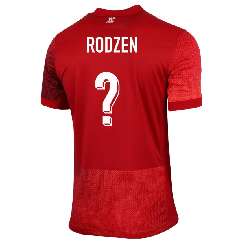 Danxen Män Polen Aleksander Rodzen #0 Röd Bortatröja Matchtröjor 24-26 Tröjor T-Tröja