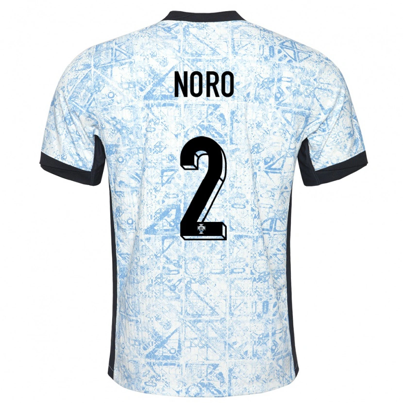 Danxen Män Portugal Jonatás Noro #2 Gräddblå Bortatröja Matchtröjor 24-26 Tröjor T-Tröja