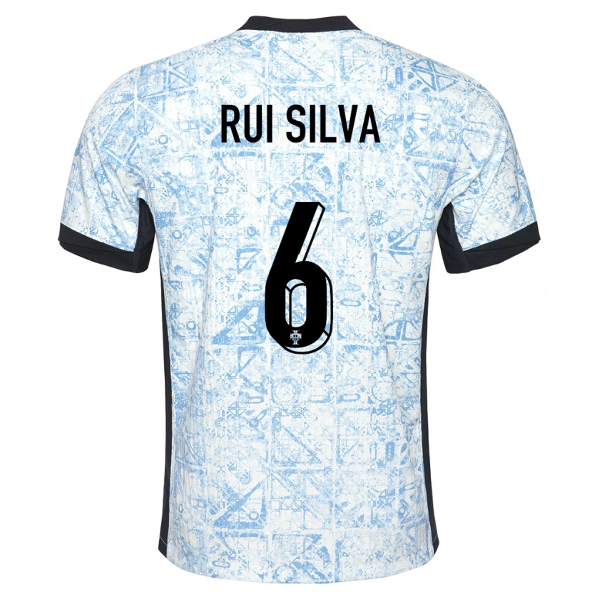 Danxen Män Portugal Rui Silva #6 Gräddblå Bortatröja Matchtröjor 24-26 Tröjor T-Tröja