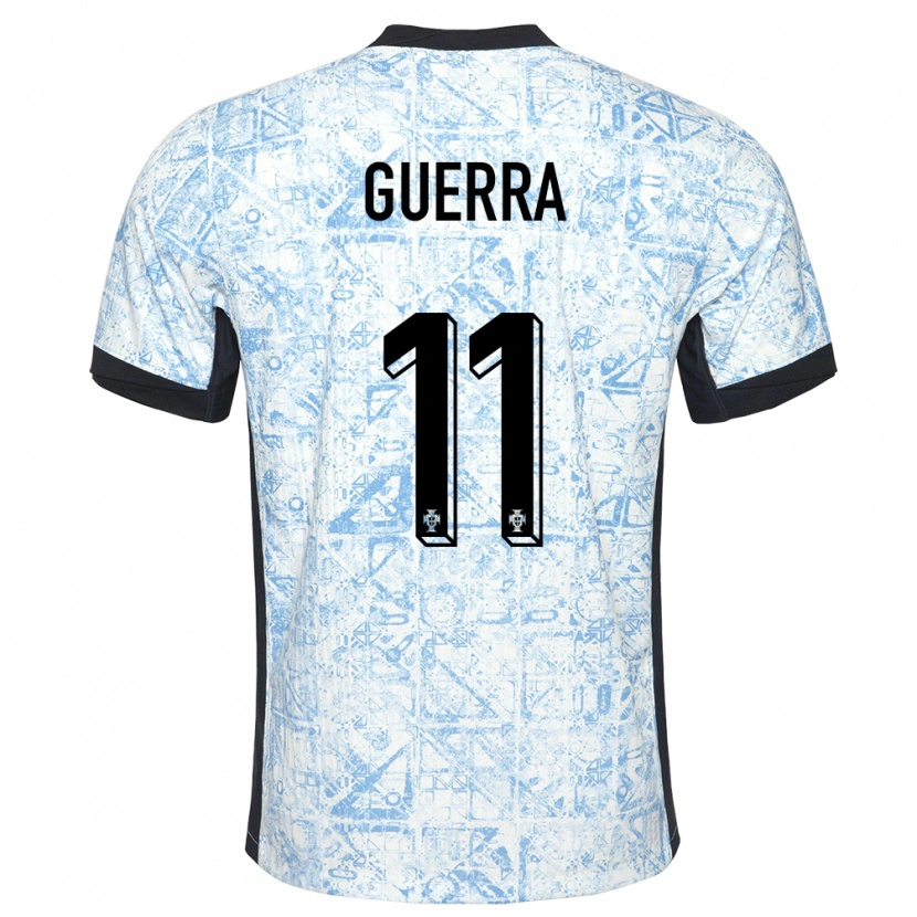 Danxen Män Portugal Gustavo Guerra #11 Gräddblå Bortatröja Matchtröjor 24-26 Tröjor T-Tröja