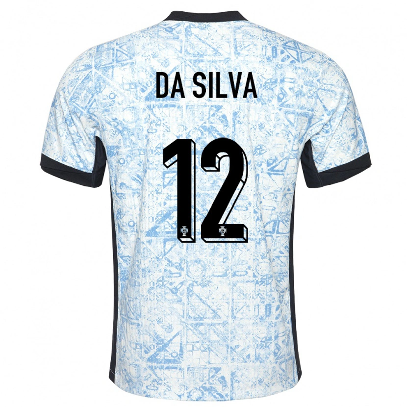 Danxen Män Portugal Rodrigo Da Silva #12 Gräddblå Bortatröja Matchtröjor 24-26 Tröjor T-Tröja