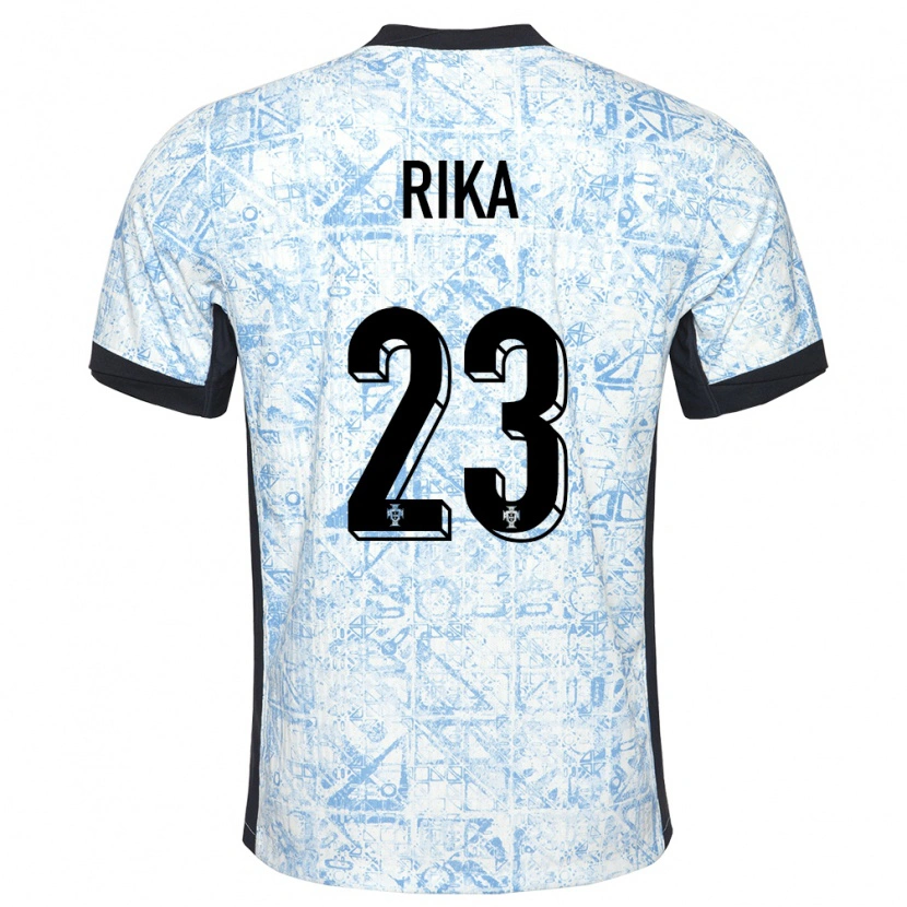 Danxen Män Portugal Rika #23 Gräddblå Bortatröja Matchtröjor 24-26 Tröjor T-Tröja