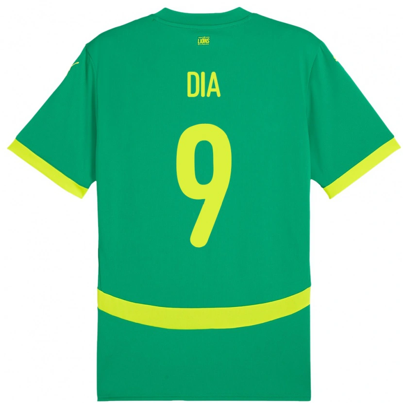 Danxen Män Senegal Boulaye Dia #9 Grön Bortatröja Matchtröjor 24-26 Tröjor T-Tröja