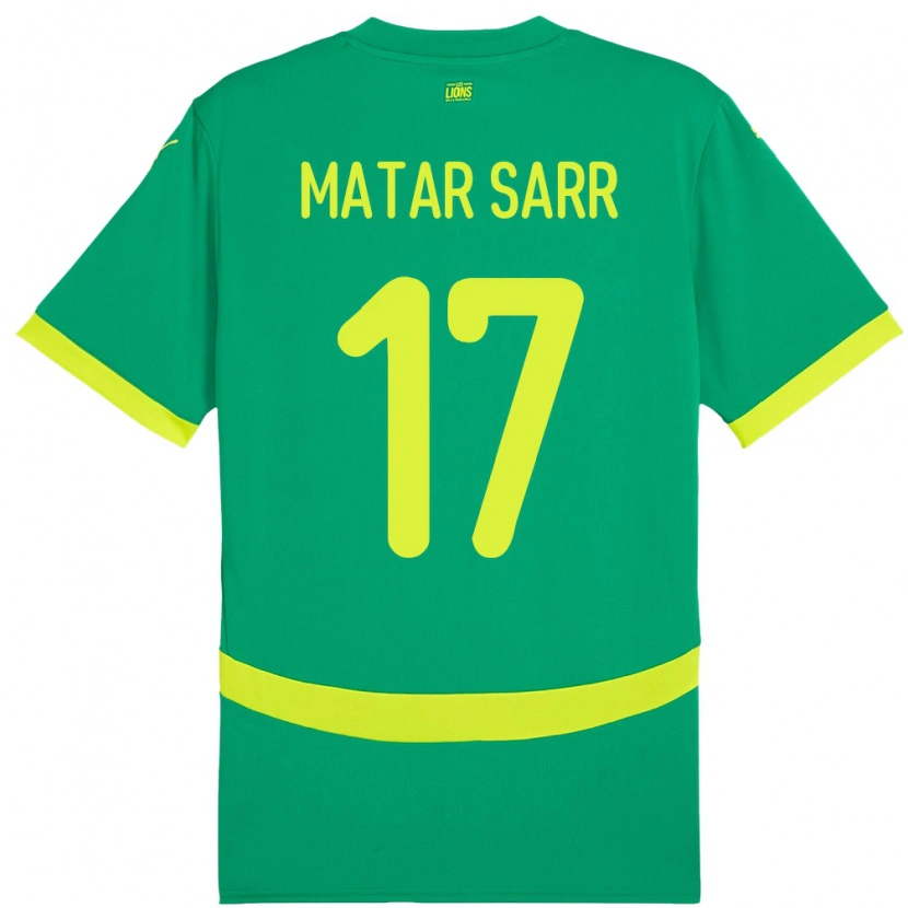Danxen Män Senegal Pape Matar Sarr #17 Grön Bortatröja Matchtröjor 24-26 Tröjor T-Tröja