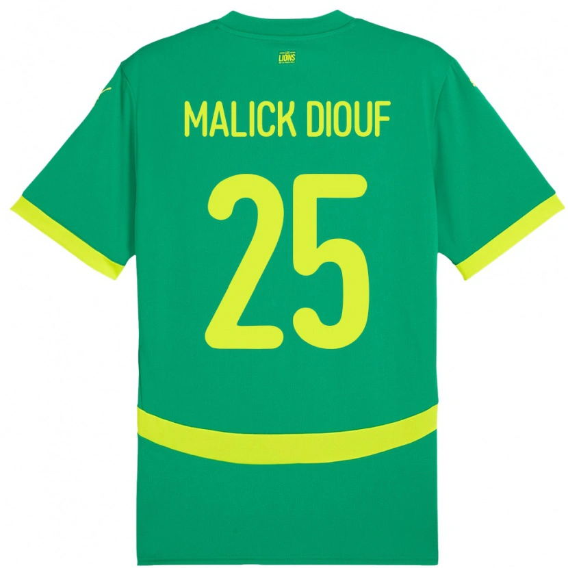 Danxen Män Senegal El Hadji Malick Diouf #25 Grön Bortatröja Matchtröjor 24-26 Tröjor T-Tröja