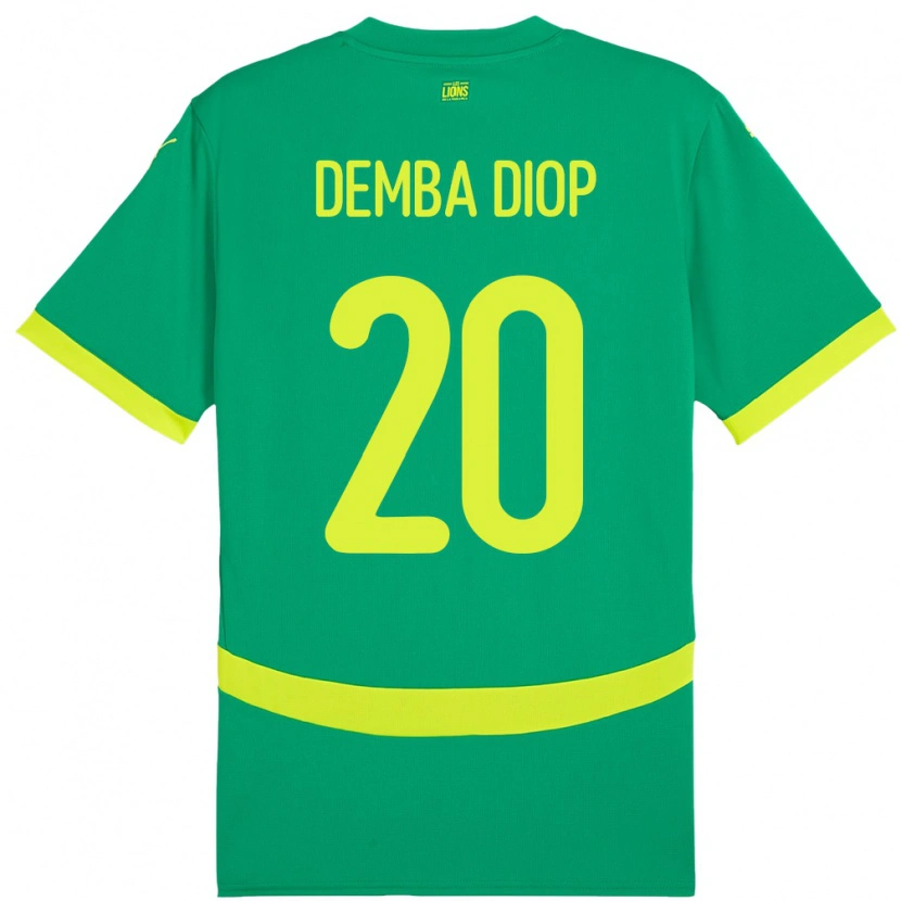 Danxen Män Senegal Pape Demba Diop #20 Grön Bortatröja Matchtröjor 24-26 Tröjor T-Tröja