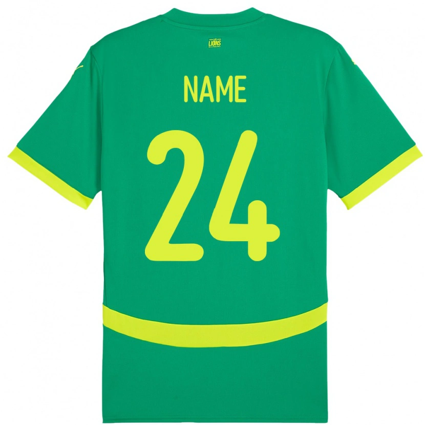 Danxen Män Senegal Moustapha Name #24 Grön Bortatröja Matchtröjor 24-26 Tröjor T-Tröja