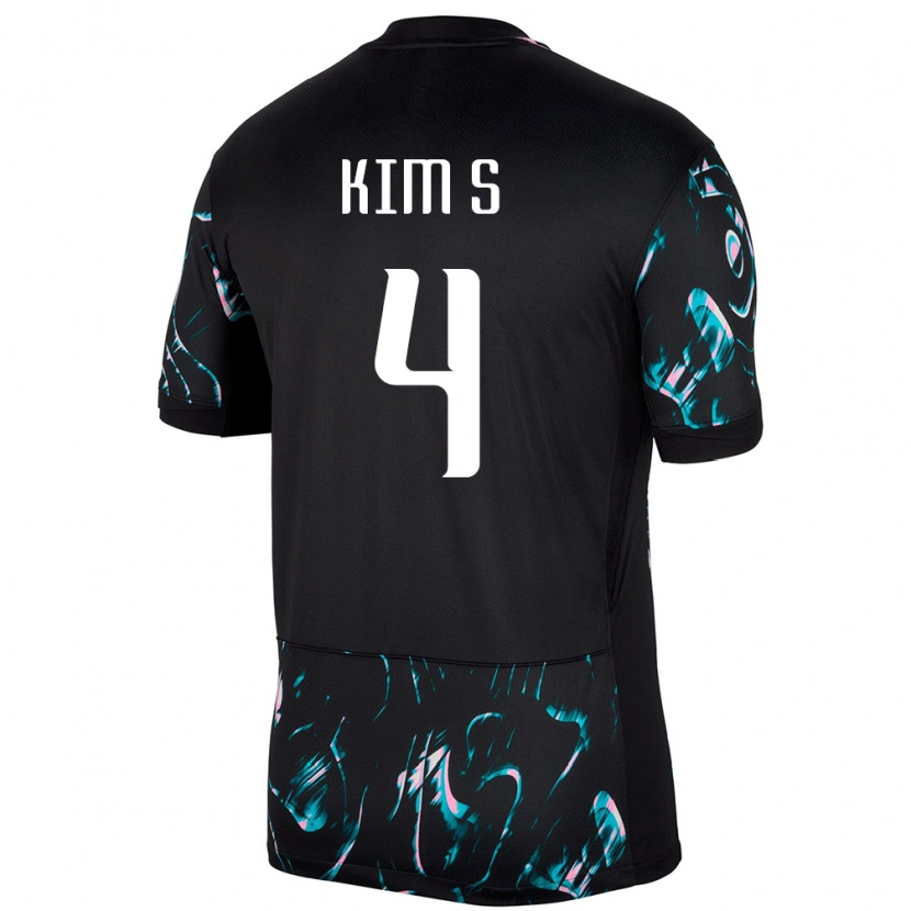 Danxen Män Sydkorea Sean Kim #4 Svart Bortatröja Matchtröjor 24-26 Tröjor T-Tröja