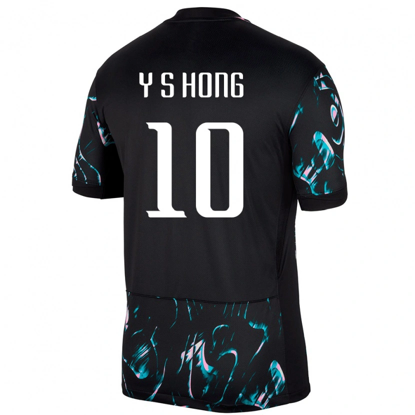 Danxen Män Sydkorea Yun-Sang Hong #10 Svart Bortatröja Matchtröjor 24-26 Tröjor T-Tröja