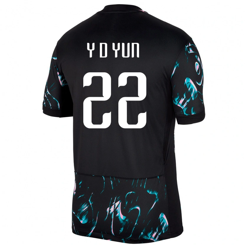 Danxen Män Sydkorea Do-Young Yun #22 Svart Bortatröja Matchtröjor 24-26 Tröjor T-Tröja