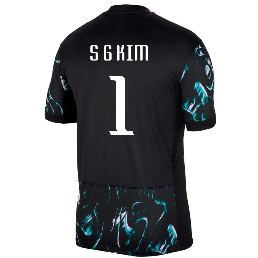 Danxen Män Sydkorea Seung-Gyu Kim #1 Svart Bortatröja Matchtröjor 24-26 Tröjor T-Tröja