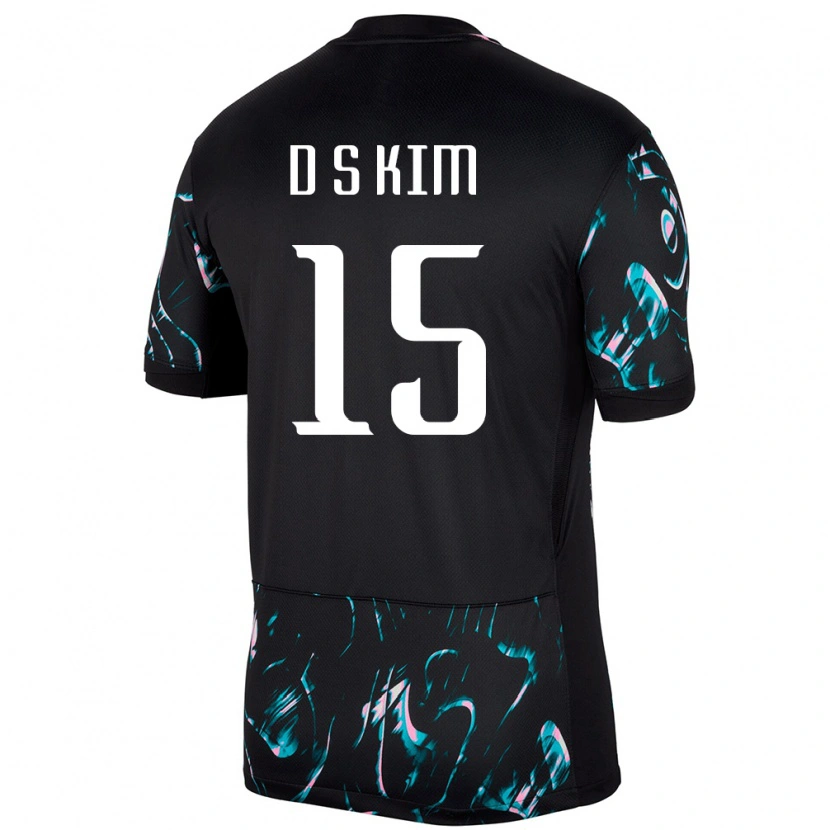 Danxen Män Sydkorea Kim Dong Seop #15 Svart Bortatröja Matchtröjor 24-26 Tröjor T-Tröja