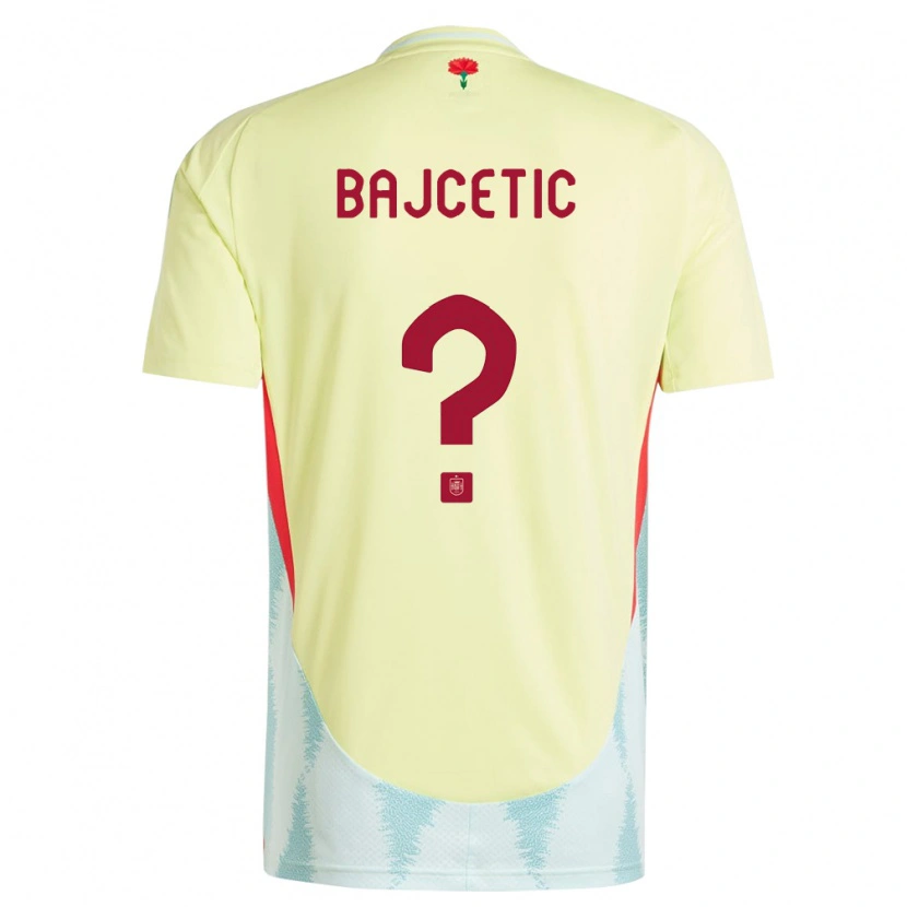 Danxen Män Spanien Stefan Bajcetic #0 Gul Bortatröja Matchtröjor 24-26 Tröjor T-Tröja