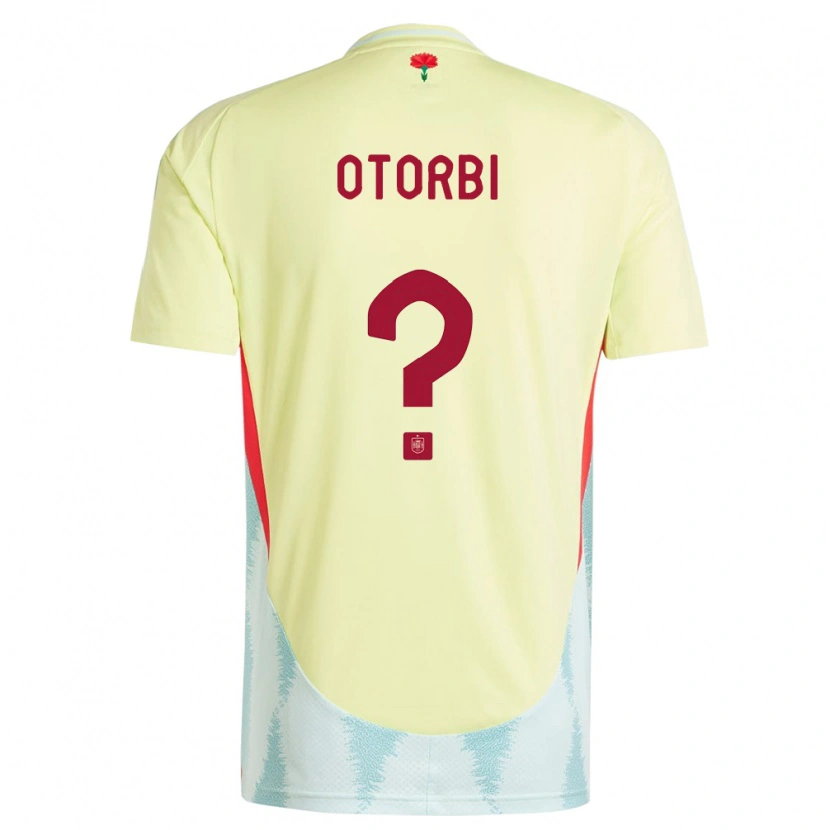 Danxen Män Spanien David Otorbi #0 Gul Bortatröja Matchtröjor 24-26 Tröjor T-Tröja