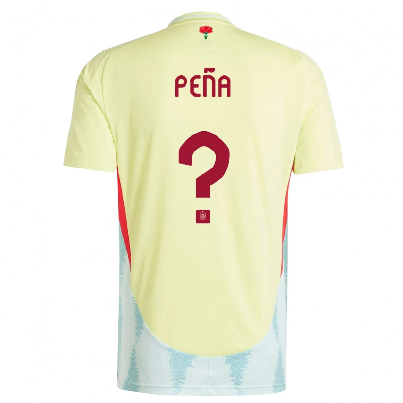 Danxen Män Spanien Pablo Peña #0 Gul Bortatröja Matchtröjor 24-26 Tröjor T-Tröja