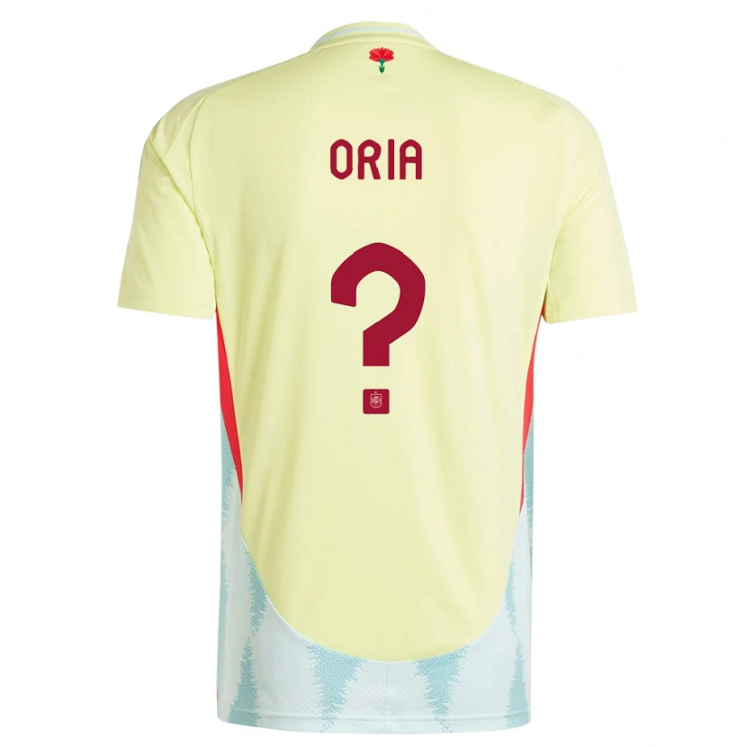 Danxen Män Spanien Pablo Oria #0 Gul Bortatröja Matchtröjor 24-26 Tröjor T-Tröja