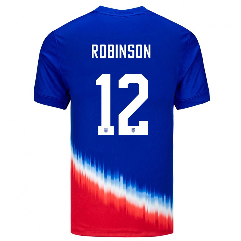 Danxen Män Usa Miles Robinson #12 Blå Bortatröja Matchtröjor 24-26 Tröjor T-Tröja