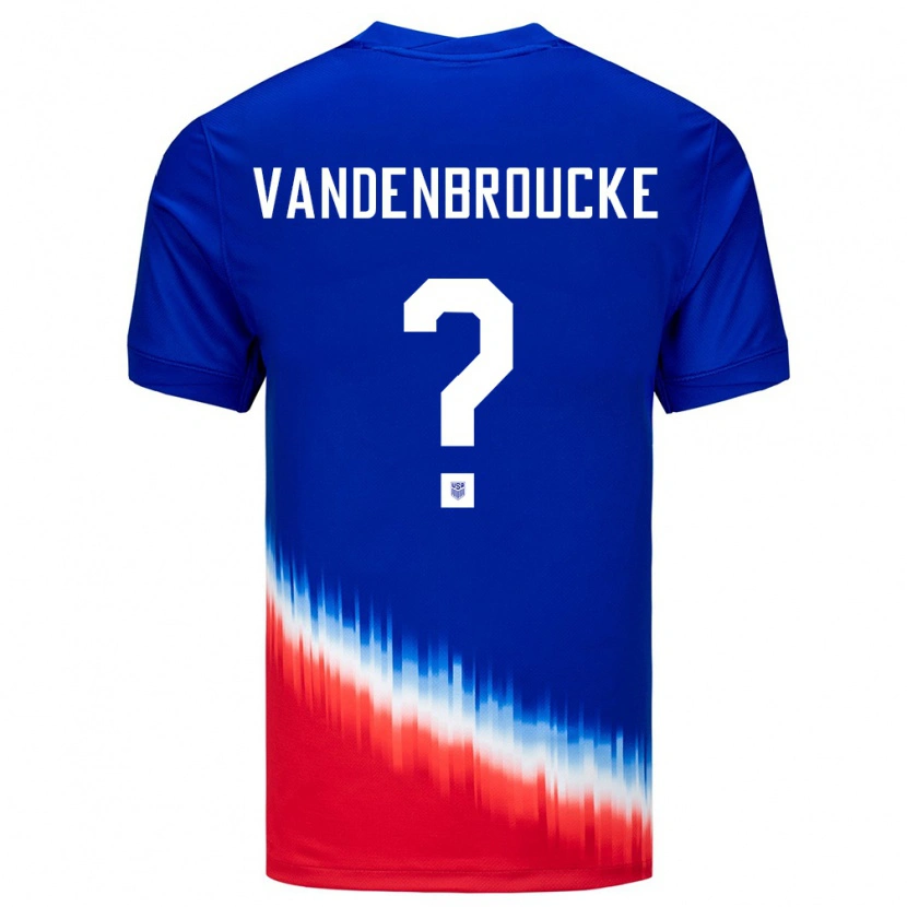 Danxen Män Usa Victor Vandenbroucke #0 Blå Bortatröja Matchtröjor 24-26 Tröjor T-Tröja