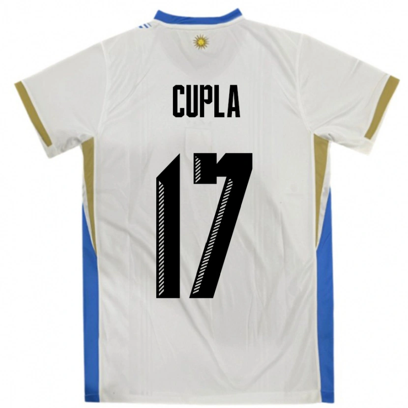 Danxen Män Uruguay Renzo Cupla #17 Vit Blå Bortatröja Matchtröjor 24-26 Tröjor T-Tröja