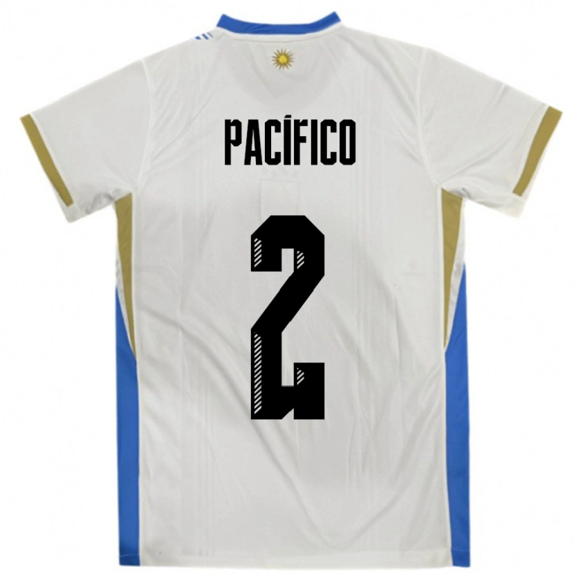 Danxen Män Uruguay Patricio Pacifico #2 Vit Blå Bortatröja Matchtröjor 24-26 Tröjor T-Tröja