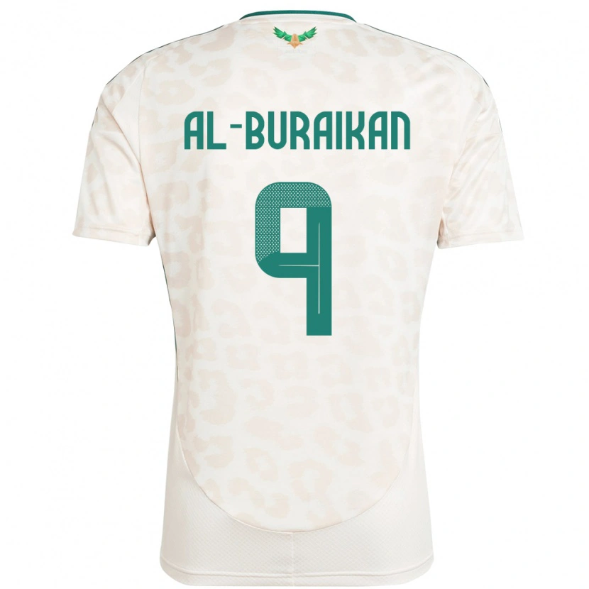 Danxen Män Saudi-Arabien Firas Al-Buraikan #9 Vit Bortatröja Matchtröjor 24-26 Tröjor T-Tröja