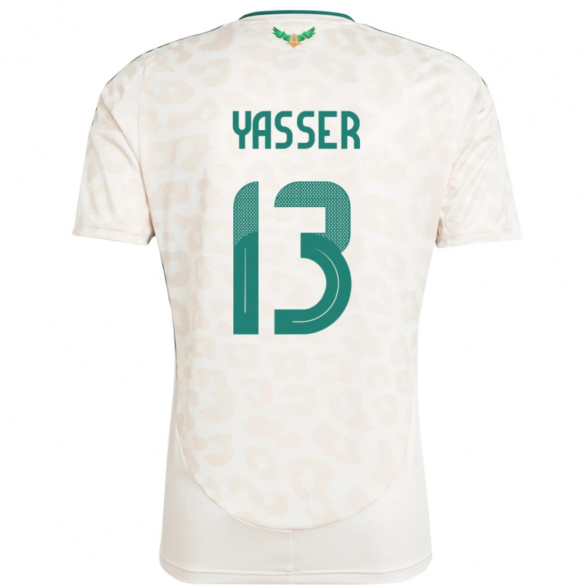 Danxen Män Saudi-Arabien Yasser Al-Shahrani #13 Vit Bortatröja Matchtröjor 24-26 Tröjor T-Tröja