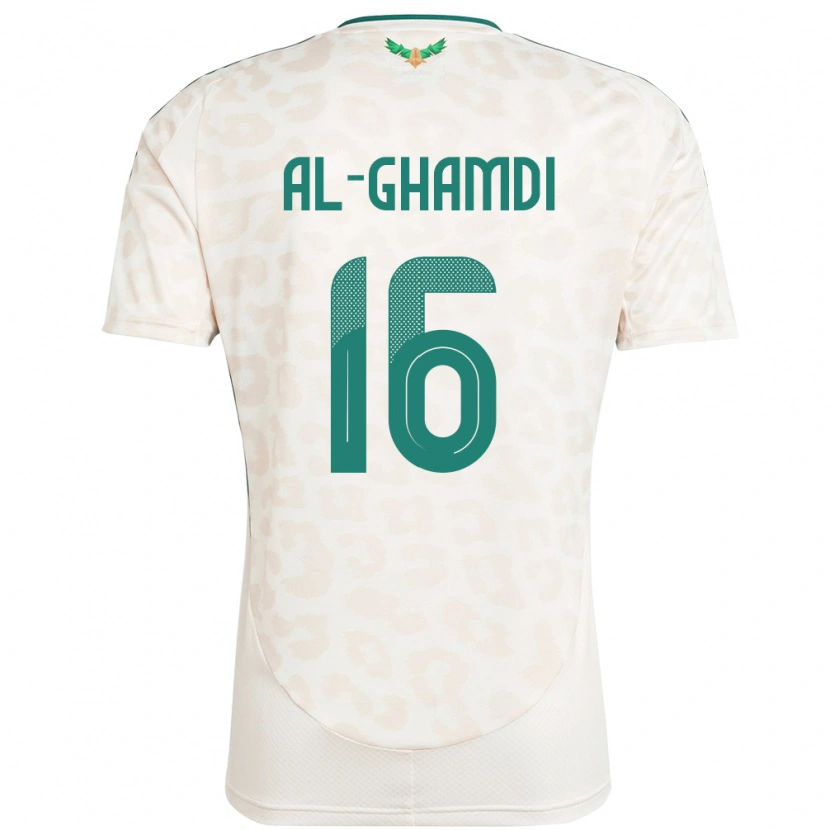 Danxen Män Saudi-Arabien Faisal Al-Ghamdi #16 Vit Bortatröja Matchtröjor 24-26 Tröjor T-Tröja