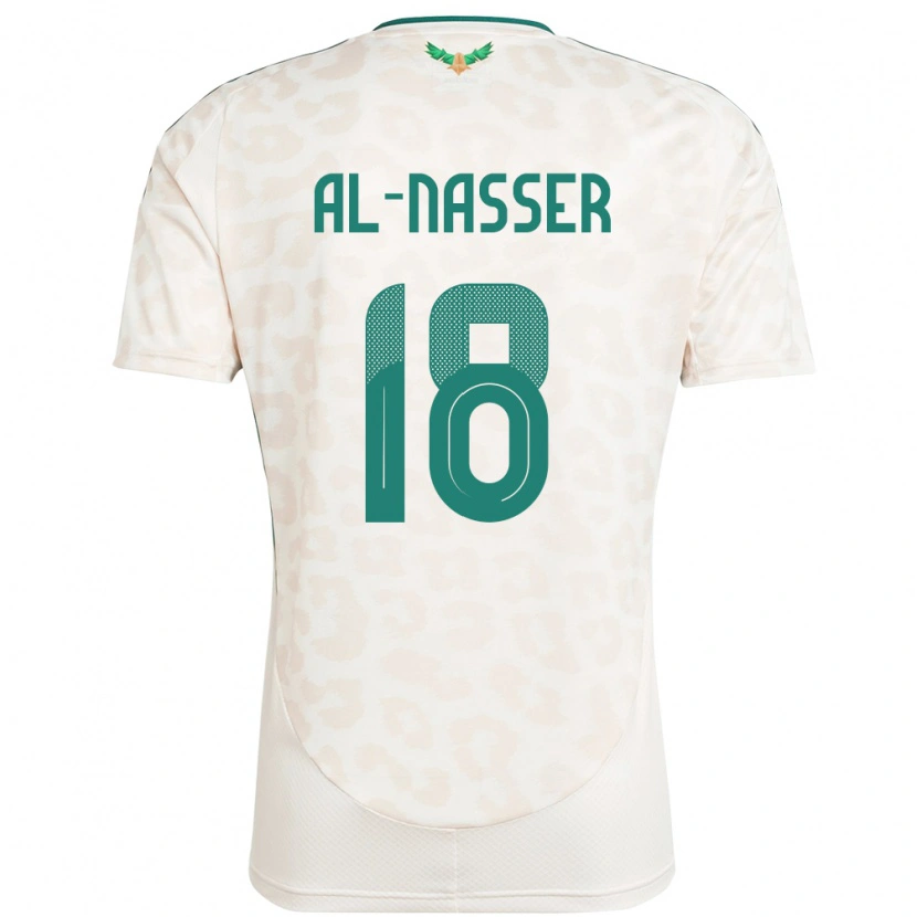 Danxen Män Saudi-Arabien Saad Al-Nasser #18 Vit Bortatröja Matchtröjor 24-26 Tröjor T-Tröja