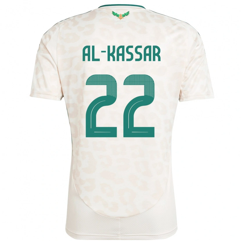 Danxen Män Saudi-Arabien Ahmed Al-Kassar #22 Vit Bortatröja Matchtröjor 24-26 Tröjor T-Tröja